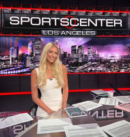 Ashley Brewer working on ESPN's SportsCentre. \